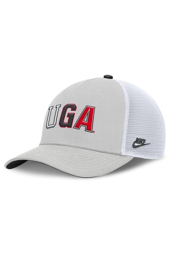 Unisex Nike Gray Georgia Bulldogs 2026 Basketball Refresh 5-Panel Rise Trucker Hat