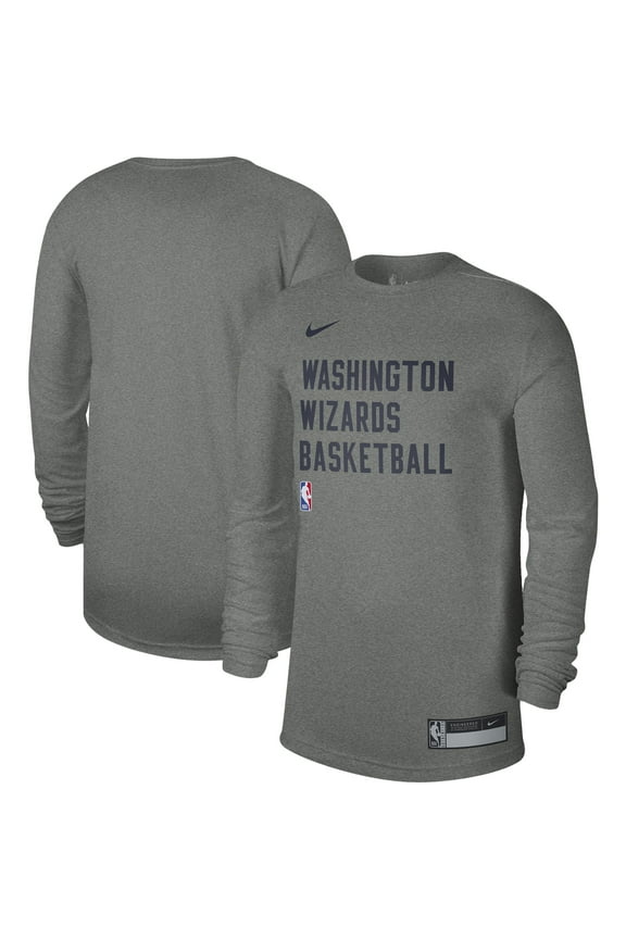Unisex Nike Heather Gray Washington Wizards 2023/24 Legend On-Court Practice Long Sleeve T-Shirt