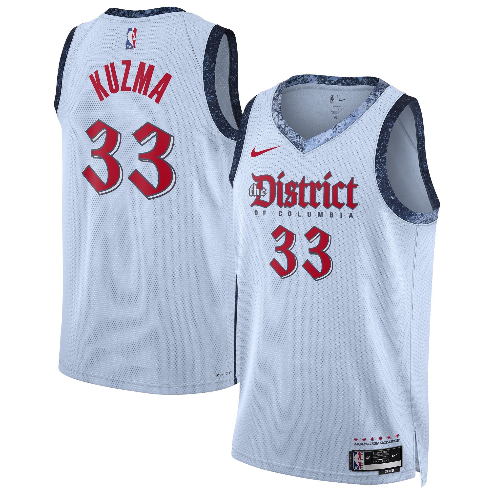 Unisex Nike Kyle Kuzma Powder Blue Washington Wizards 2024/25