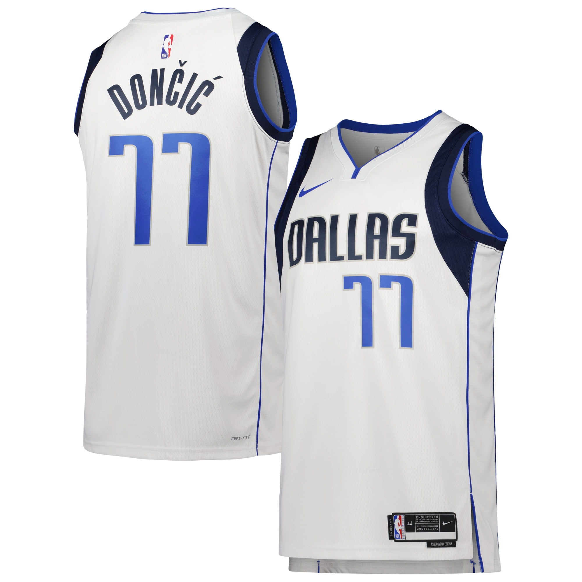Unisex Nike Luka Don i White Dallas Mavericks Swingman Jersey