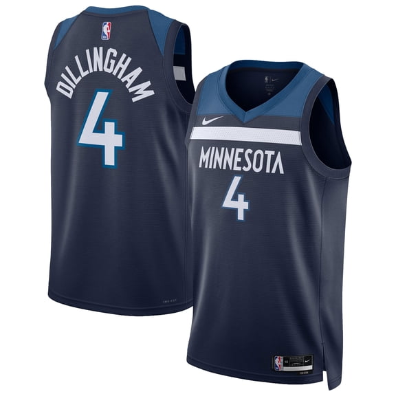 Unisex Nike Rob Dillingham Navy Minnesota Timberwolves Swingman Jersey - Icon Edition