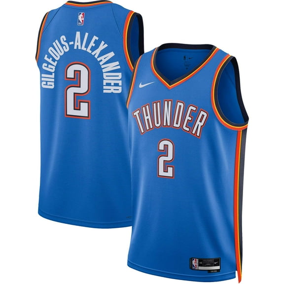 Unisex Nike Shai Gilgeous-Alexander Blue Oklahoma City Thunder Swingman Jersey - Icon Edition
