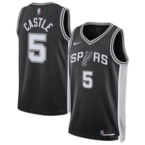 Unisex Nike Stephon Castle Black San Antonio Spurs Swingman Jersey - Icon Edition