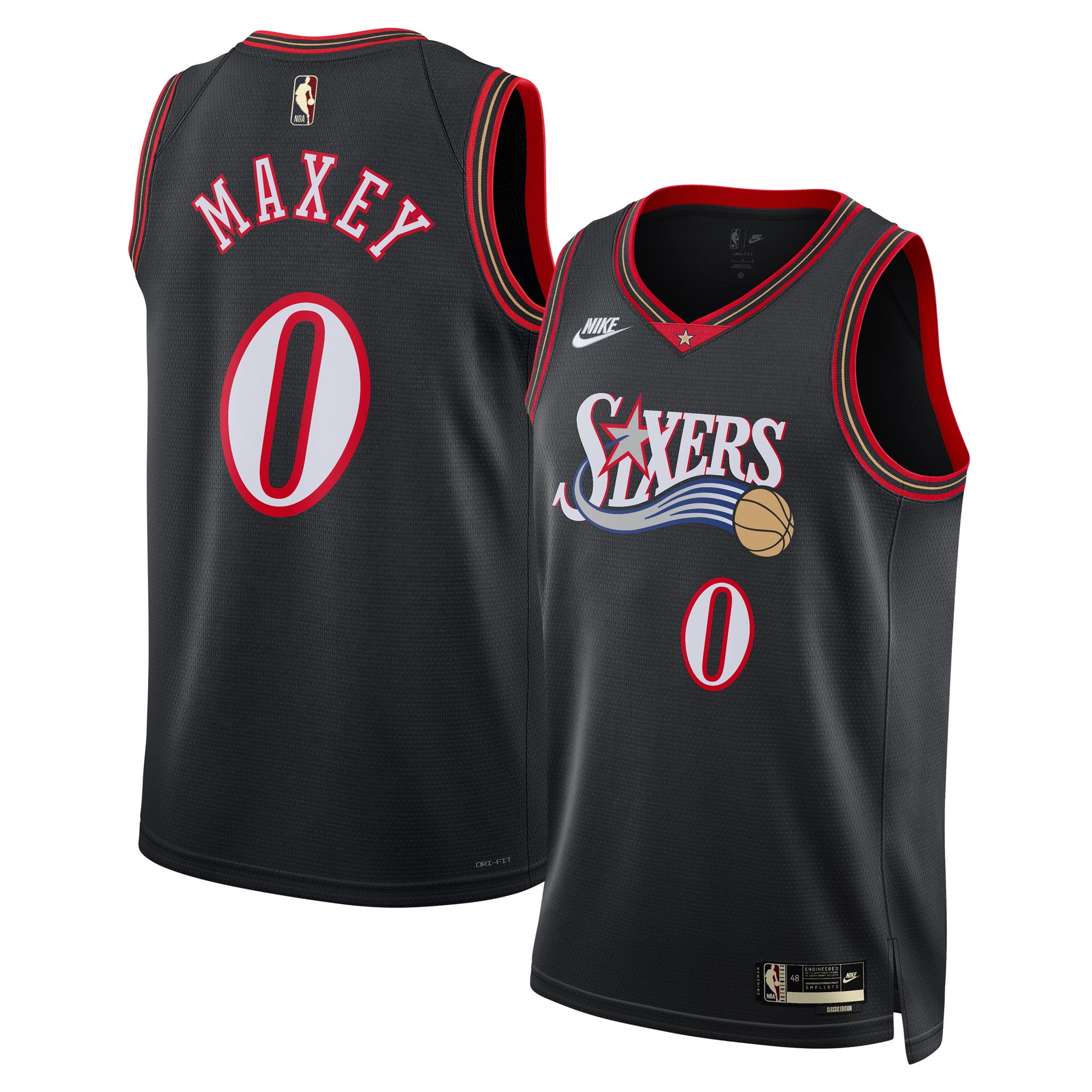 Unisex Nike Tyrese Maxey Black Philadelphia 76ers Swingman Jersey - Classic Edition - Walmart.com