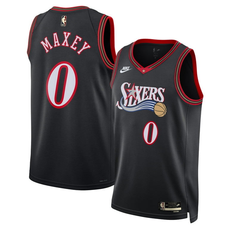 Philadelphia 76ers Tyrese Maxey ユニフォーム M Unisex Nike Tyrese Maxey Black Philadelphia 76ers Swingman Jersey