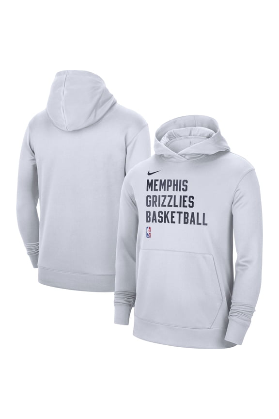 Unisex Nike White Memphis Grizzlies 2023/24 Performance Spotlight On-Court Practice Pullover Hoodie