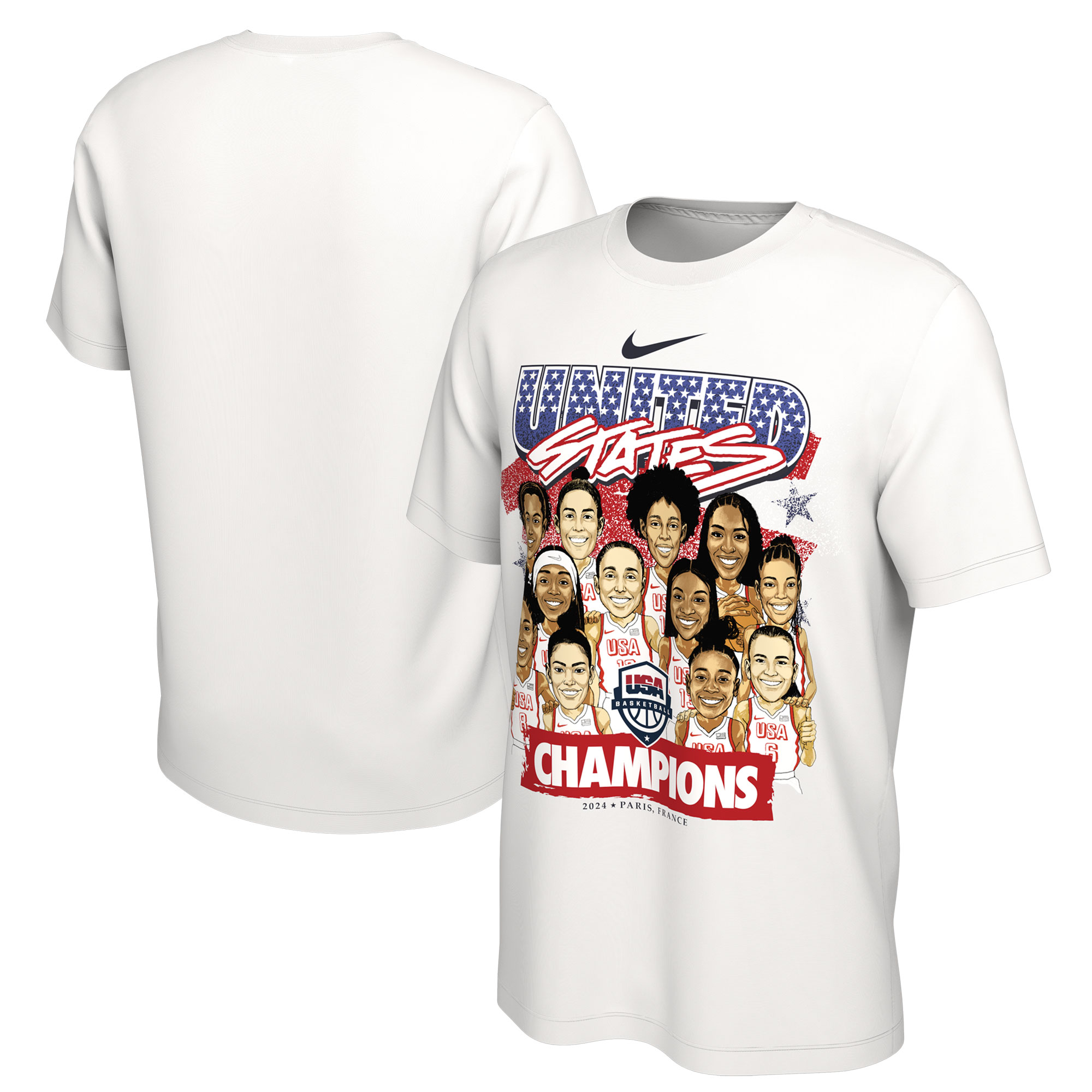 Unisex Nike White USA Women's Basketball 2024 Summer Olympics Gold