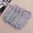 thumbnail image 1 of Unisex No Show Boat Socks, Breathable Moisture Wicking Low Cut Invisible Ankle Socks, 5 Pairs Multi-Pack, Gray, One Size, 1 of 7