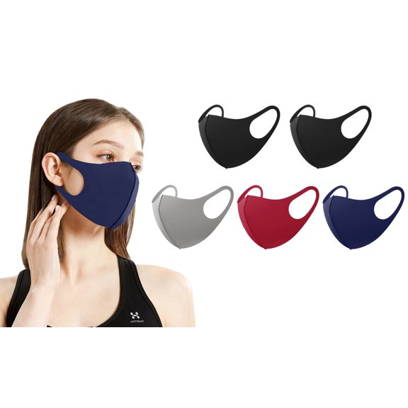 Unisex Non-Medical Reusable Cotton Face Masks (5PK, 10PK)