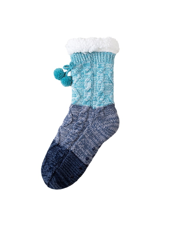 Unisex Non Slip Slipper Socks Winter Warm Soft Cozy Fuzzy Fleece-lined Grippers Home Socks
