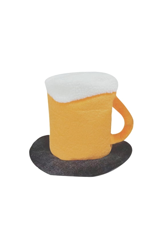 Unisex Novelty Beer Mug Plush Hat Funny Party Cap Soft Fabric for Halloween Costume and Festival Celebration Holiday