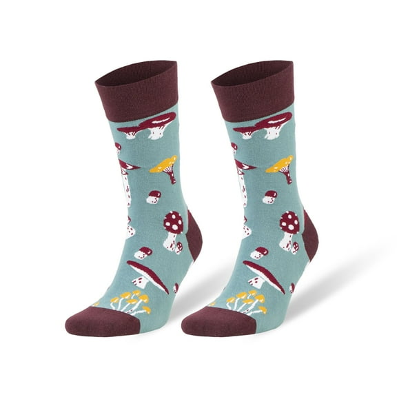 Unisex Novelty Cotton Socks - 1 Pair Colorful Patterned Casual Socks, Fits Men 7-13 & Women 8-12