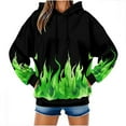 thumbnail image 1 of Unisex Novelty Hoodies for Women and Men 3D Flames Printed Graphics Pullover Sweatshirts with Pockets Halloween, 1 of 10