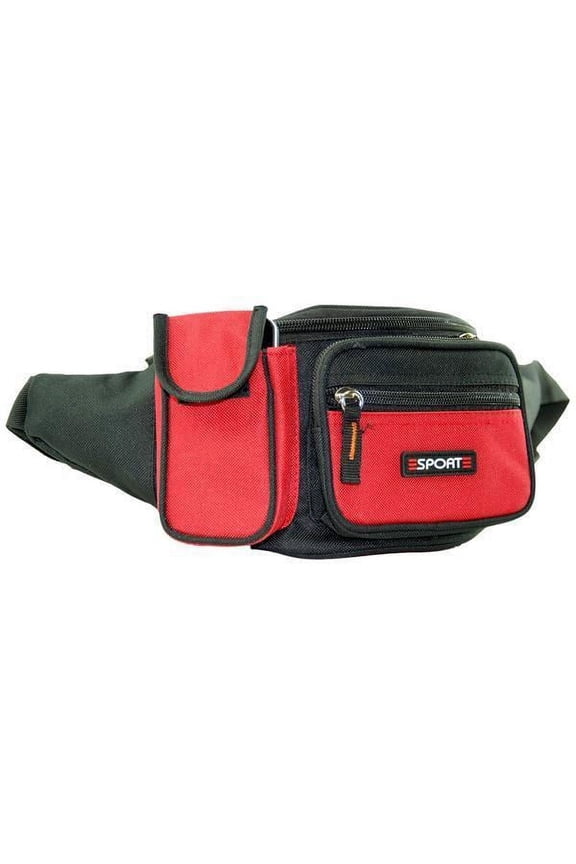 Unisex Nylon Fanny Pack Waist Bag with Cell Phone Pouch 92-0101 (C)