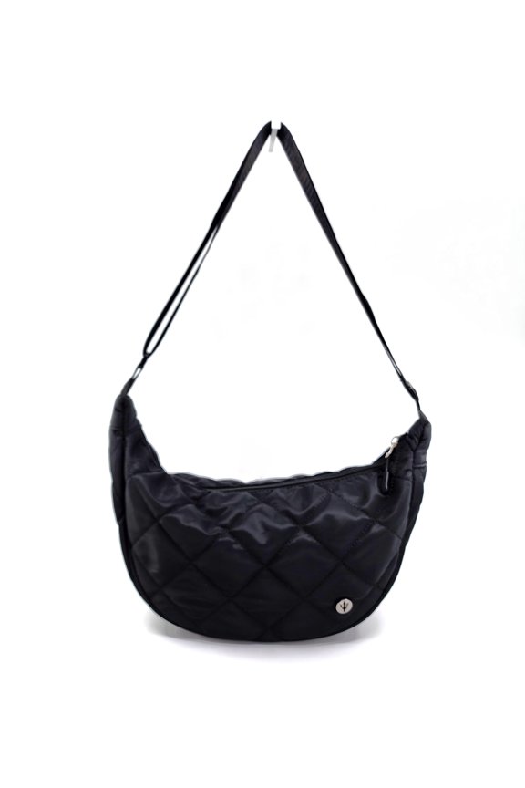 Unisex Nylon Semi Circle Crossbody Bag