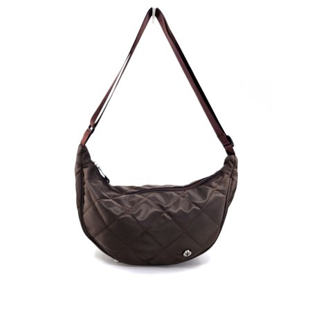 Unisex Nylon Semi Circle Crossbody Bag