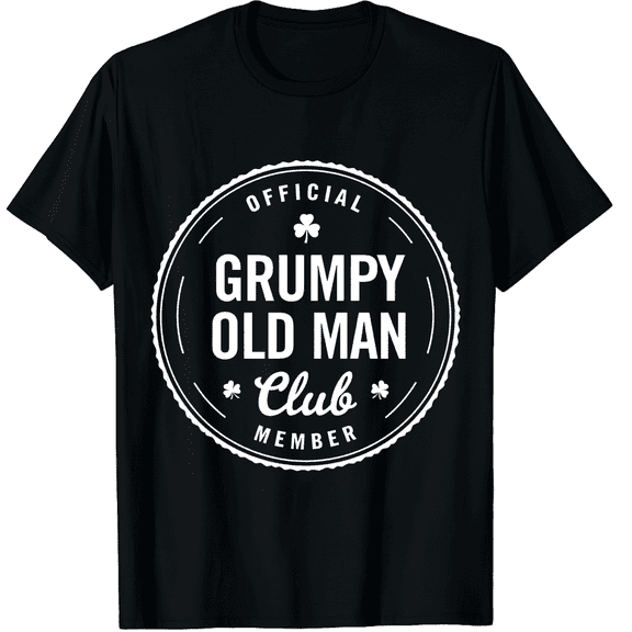 Unisex Official Grumpy Old Man Club Member Crew Neck Short Sleeve T-Shirt