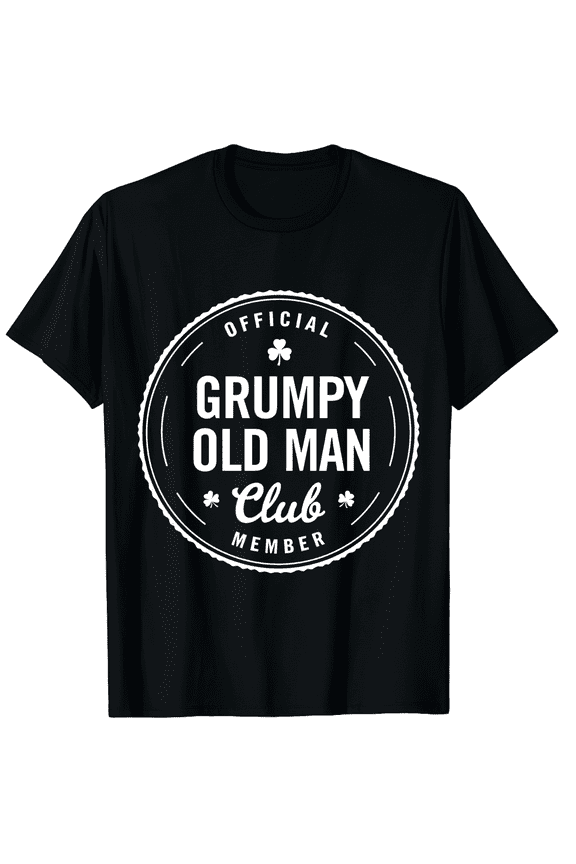 Unisex Official Grumpy Old Man Club Member Crew Neck Short Sleeve T-Shirt