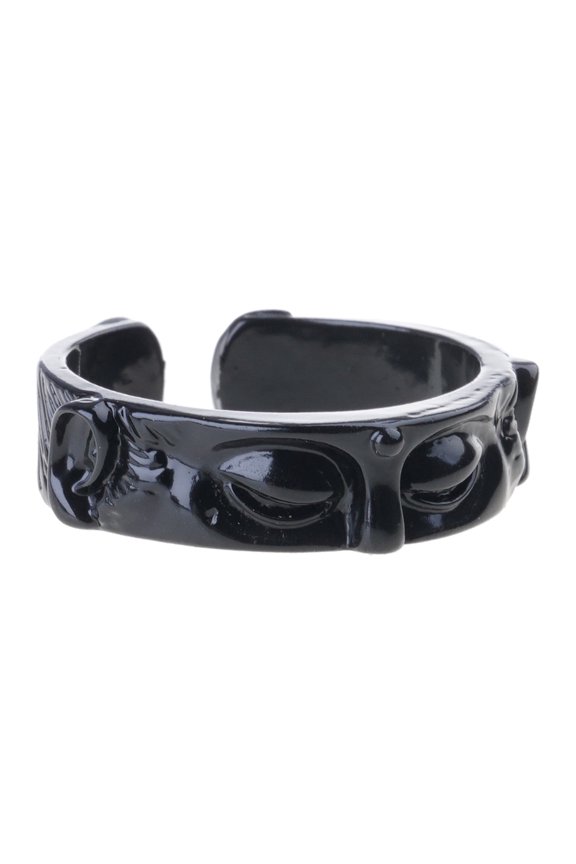 Unisex Open Rings Buddhas Half Face Finger Rings Decoration Adjustable Rings Ornaments Buddhist Accessory for Parties