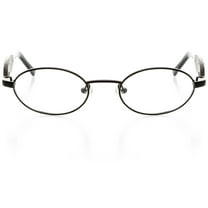 Unisex Optical Eyewear - Oval Shape, Metal Full Rim, Black
