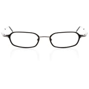 Unisex Optical Eyewear - Oval Shape, Metal Full Rim, Gunmetal Black