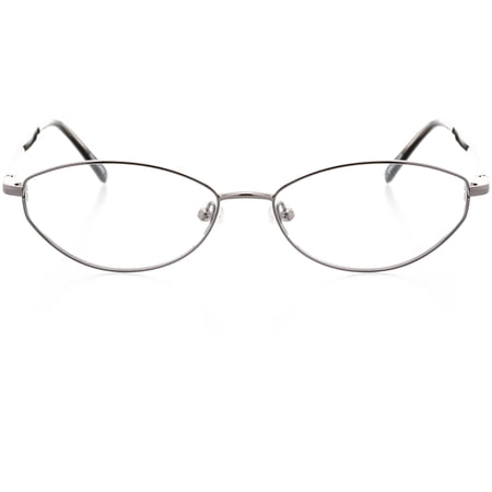 Unisex Optical Eyewear - Oval Shape, Metal Full Rim, Gunmetal