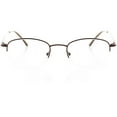 thumbnail image 1 of Unisex Optical Eyewear - Oval Shape, Metal Half Rim, Espresso, 1 of 4