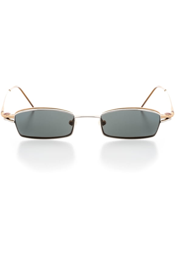 Unisex Optical Eyewear - Rectangle Shape, Metal Full Rim, Copper Penny