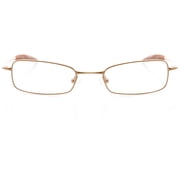 Unisex Optical Eyewear - Rectangle Shape, Metal Full Rim, Pale Copper