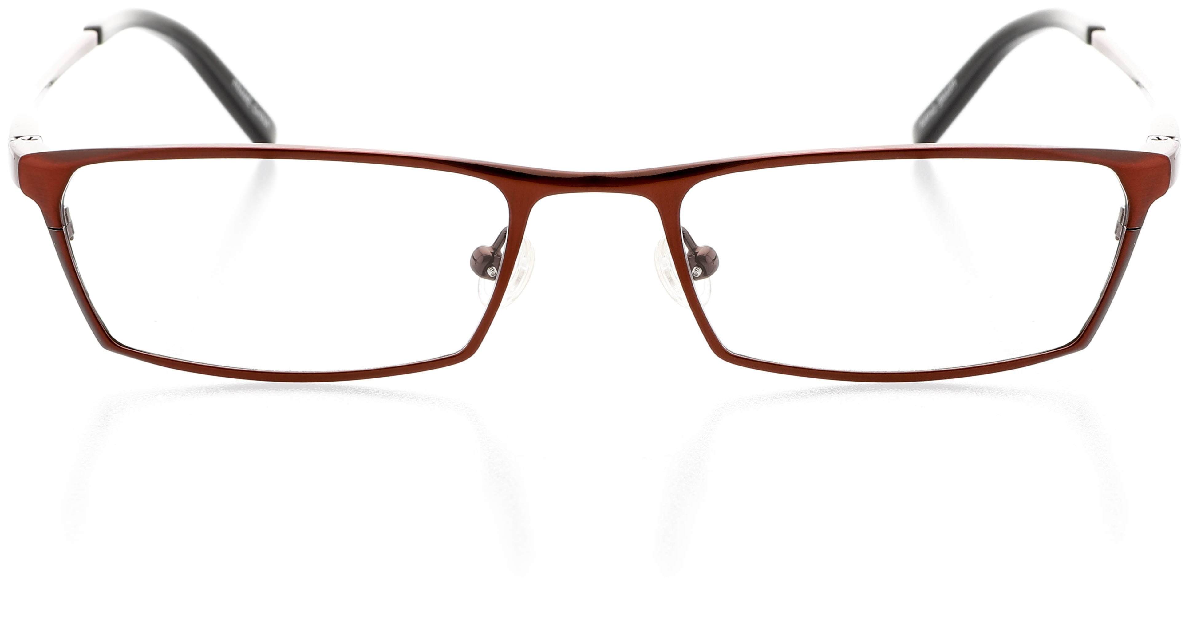 Unisex Optical Eyewear - Rectangle Shape, Metal Full Rim, Red Lust