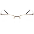thumbnail image 1 of Unisex Optical Eyewear - Rectangle Shape, Metal Rimless, Dark Grey, 1 of 4