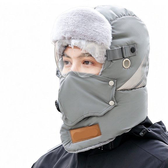 Unisex Outdoor Biking Hat with Goggles, Cycling Cap with Integrated Eye Shield, Adjustable Baseball Hat for Bike Riding, Hiking, Travel and Outdoor Sports