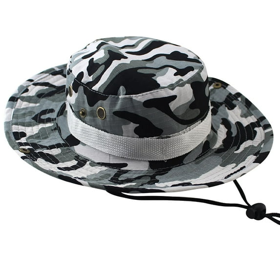 Unisex Outdoor Bucket Hat - Adjustable Wide Brim Sun Hat for Fishing Hiking (Waterproof & Foldable) Under 5$, Yubnlvae Outdoor Hiking Fishing Hat Fisherman's Hat Casual , Black1, L