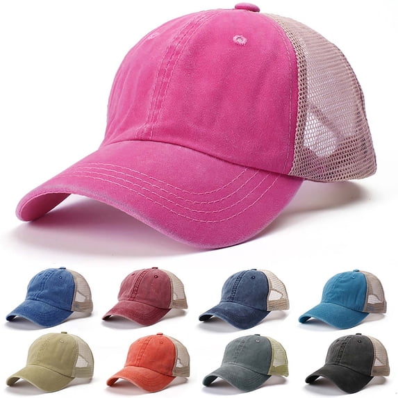 Unisex Outdoor Cotton High Quality Embroidered Mesh Baseball Caps Adjustable