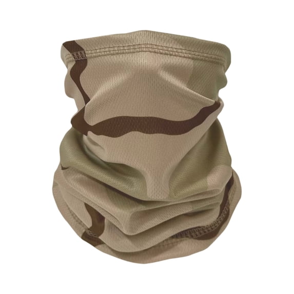 Unisex Outdoor Cycling Face Mask, Camouflage Mesh Sunscreen Headscarf Neck Gaiter, Quick Dry Summer Gear, Cool Gift(One Size,Brown)