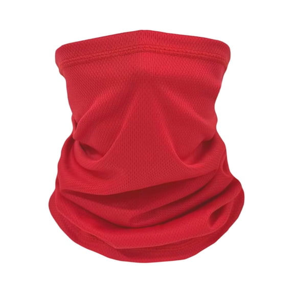 Unisex Outdoor Cycling Face Mask, Camouflage Mesh Sunscreen Headscarf Neck Gaiter, Quick Dry Summer Gear, Cool Gift(One Size,Red)