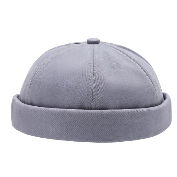 Unisex Outdoor Hat Winter Warm Round Solid Color Adjustable No Brim Breathable Beanie Cap with Visor