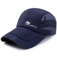thumbnail image 1 of Unisex Outdoor Performance Baseball Cap - Breathable Mesh Sun Hat with Uv Protection & Moisture-Wicking Under 5$, Yubnlvae Men Women Solid Cap Mesh Quick Drying Adjustable , Dark Blue, One Size, 1 of 3