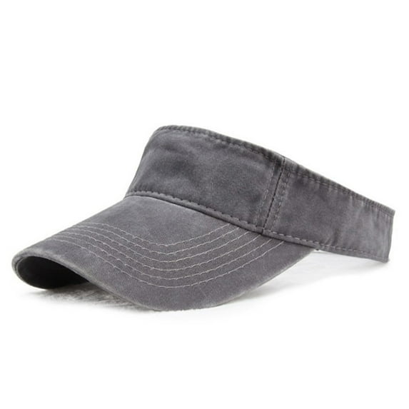 Unisex Outdoor Sport Denim Baseball Cap - Solid Color, Sun Protection, Empty Top Design for Men and Women