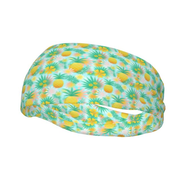 Unisex Outdoor Sport Headbands Seamless Pineapple Flamingo Floral