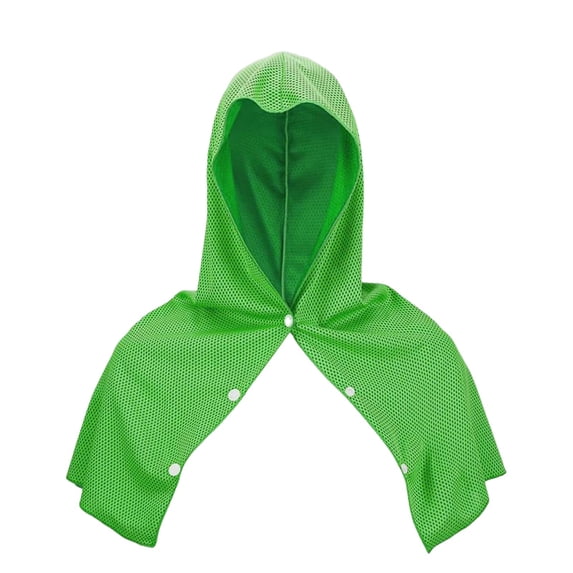 Unisex Outdoor Sports Hooded Towel Hat Quick-Dry Sun Protection Multi-Functional Cap for Beach Water Activities and Summer Travel and Outdoor Adventures Green one size