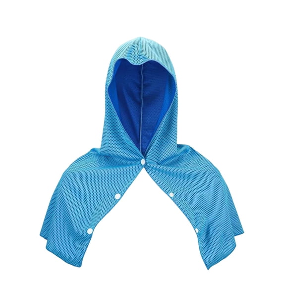 Unisex Outdoor Sports Hooded Towel Hat Quick-Dry Sun Protection Multi-Functional Cap for Beach Water Activities and Summer Travel and Outdoor Adventures Light Blue one size