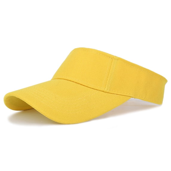 Unisex Outdoor Sports Sun Visor Hat, Empty Top Baseball Cap for Tennis Running & Sun Protection Yellow