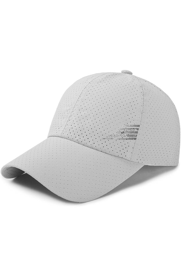 Unisex Outdoor Visor Cap, Breathable Mesh Sun Hat with Adjustable Headband, UV Protection Summer Hat for Hiking, Fishing, Golf and Daily Shade-Gray