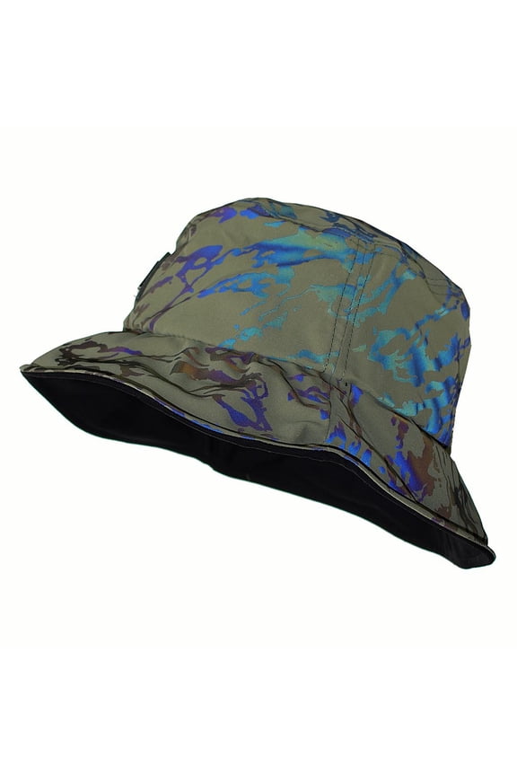 Unisex Outdoor Waterproof Reflective Bucket Sun Hat, Sage Splash