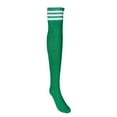 thumbnail image 1 of Unisex Over Knee Striped Soccer Socks Athletic Sports Compression Cushioned Breathable 1 Pair, 1 of 4