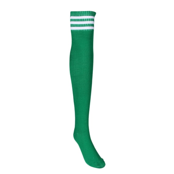 Unisex Over Knee Striped Soccer Socks Athletic Sports Compression Cushioned Breathable 1 Pair