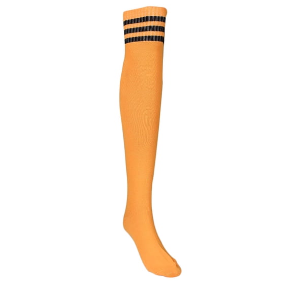 Unisex Over Knee Striped Soccer Socks Athletic Sports Compression Cushioned Breathable 1 Pair