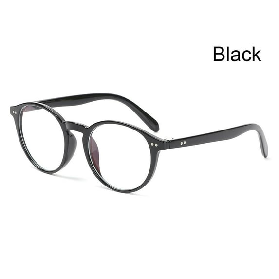 Unisex PC Frame Ultralight Round Gaming Filter Glasses Blue Light Blocking Glasses Flat Mirror Eyewear Optical Spectacles BLACK
