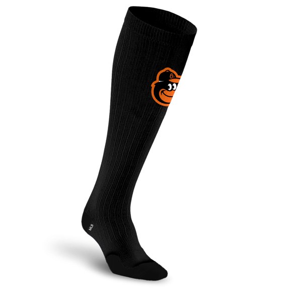 Unisex PRO Compression Black Baltimore Orioles Over-the-Calf Medium Graduated Compression Socks